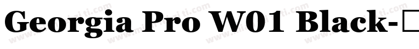 Georgia Pro W01 Black字体转换